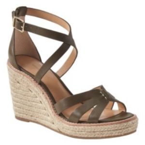 Banana Republic Bridge Espadrille Wedge Sandal NEW